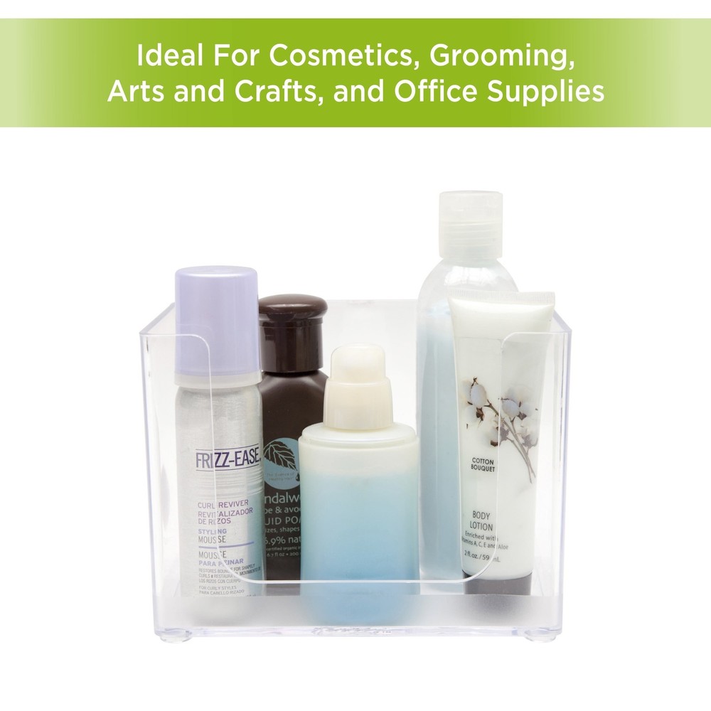 Storage Made Simple Drawer Organizer Bin 2 Pack Clear