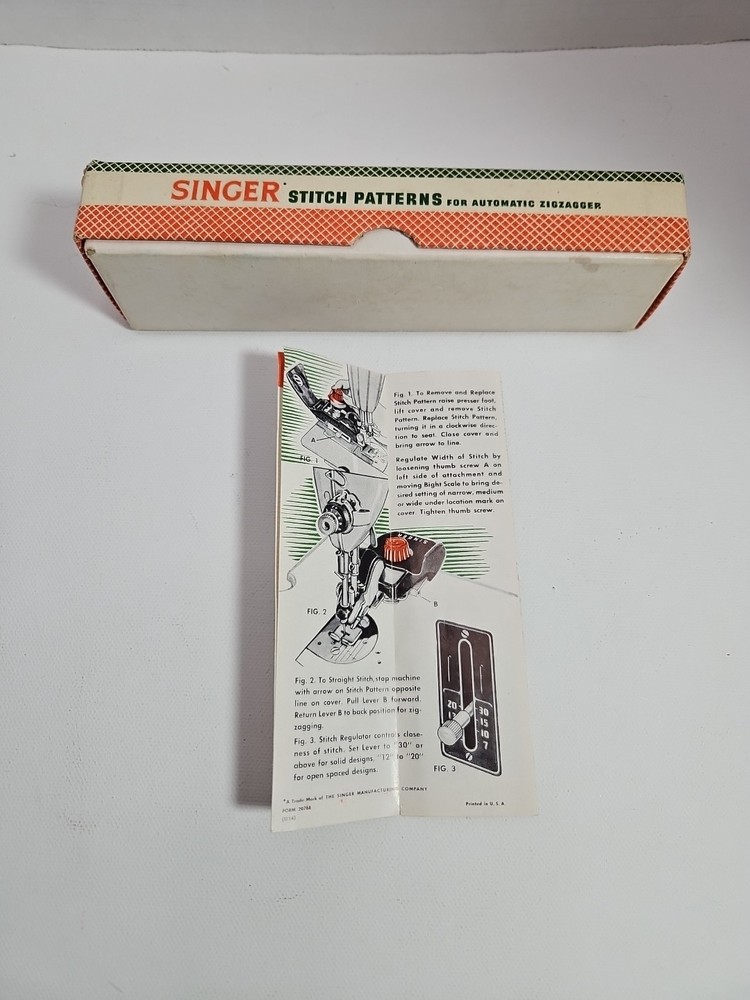 Singer Stitch Patterns For Automatic Zigzagger Part 161008 Red Vintage
