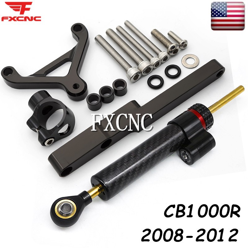 Steering Damper Stabilizer & Mount Support Bracket For Honda CB1000R 2008-2017