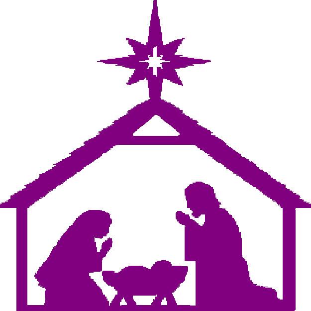 30 Custom Purple Nativity Personalized Address Labels