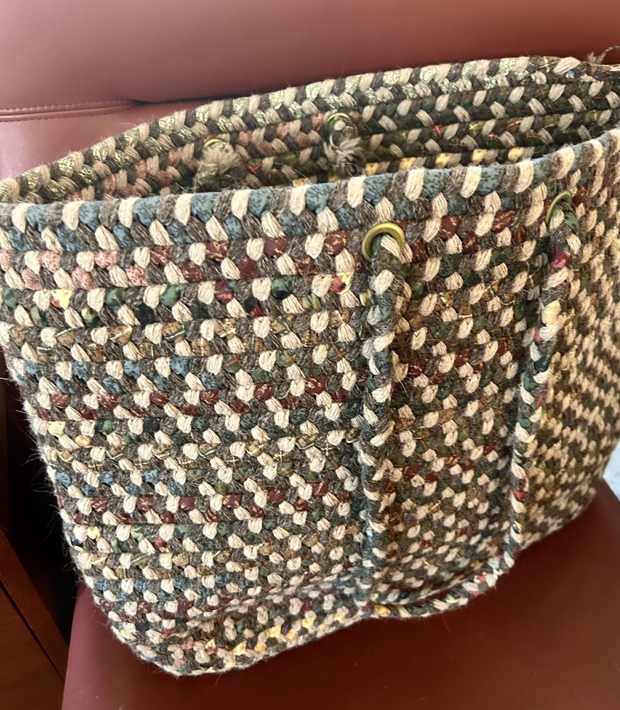 Large Braided Rug Bag/Sewing