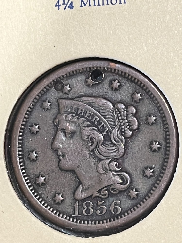 1856 Large Cent - Upright 5's