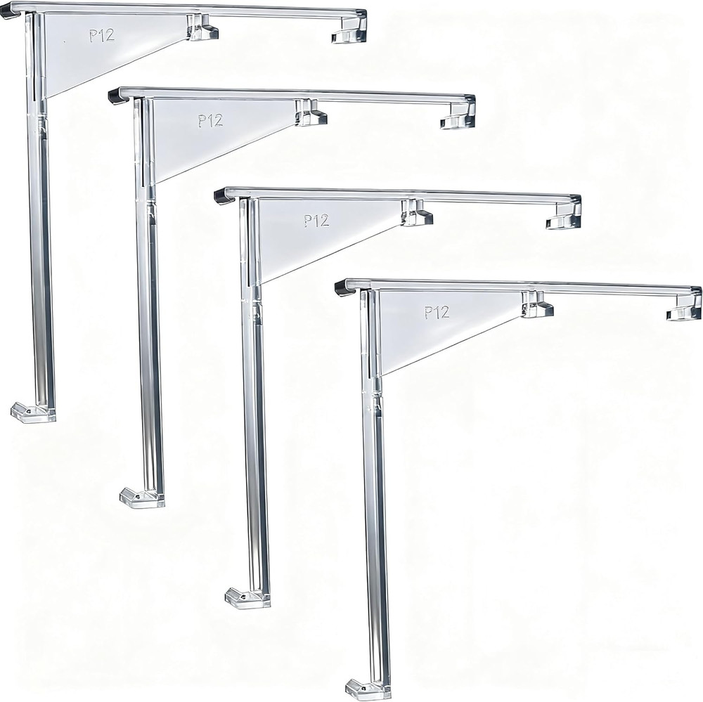 4Pcs Valance Clips 3.5" Clear Vertical Blind Hidden Retainer Holder Installat...