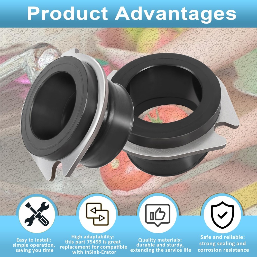 Flex Coupler Garbage Disposal Replacement Parts, Anti-Vibration Tailpipe