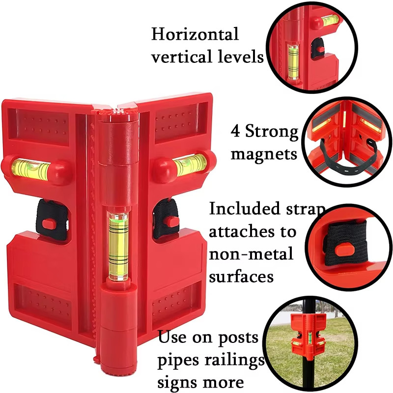 Magnetic Column Level, Adjustable Folding Column Level with Elastic Ring Level!!