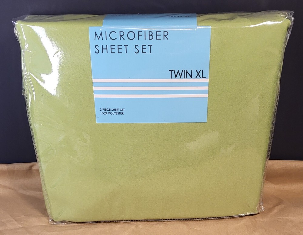 Macy's Microfiber Twin Size 3 Piece Sheet Set Green Twin XL