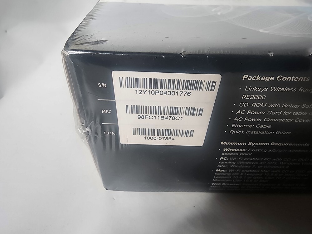 New Never Opened Cisco Linksys N300 Wireless-N Range Extender