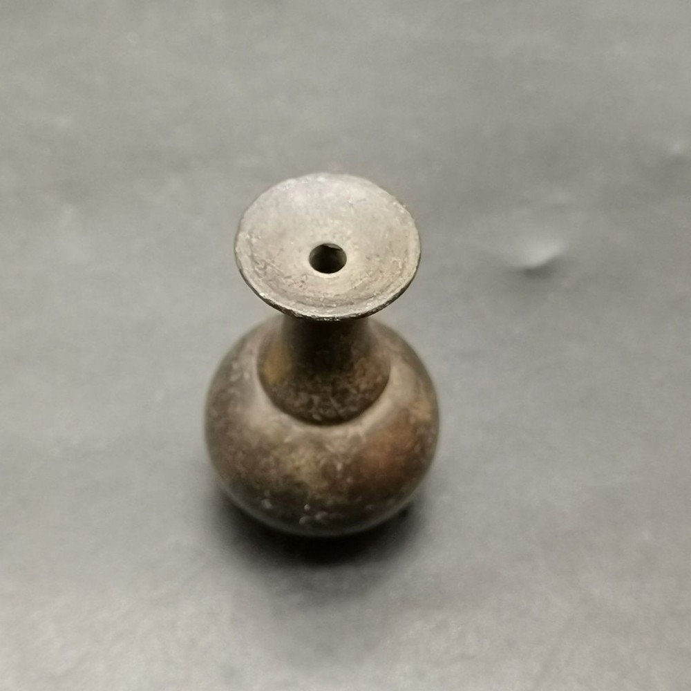 Solid Brass Incense Holder Small Copper Vase Vintage Buddhist Altar Decor