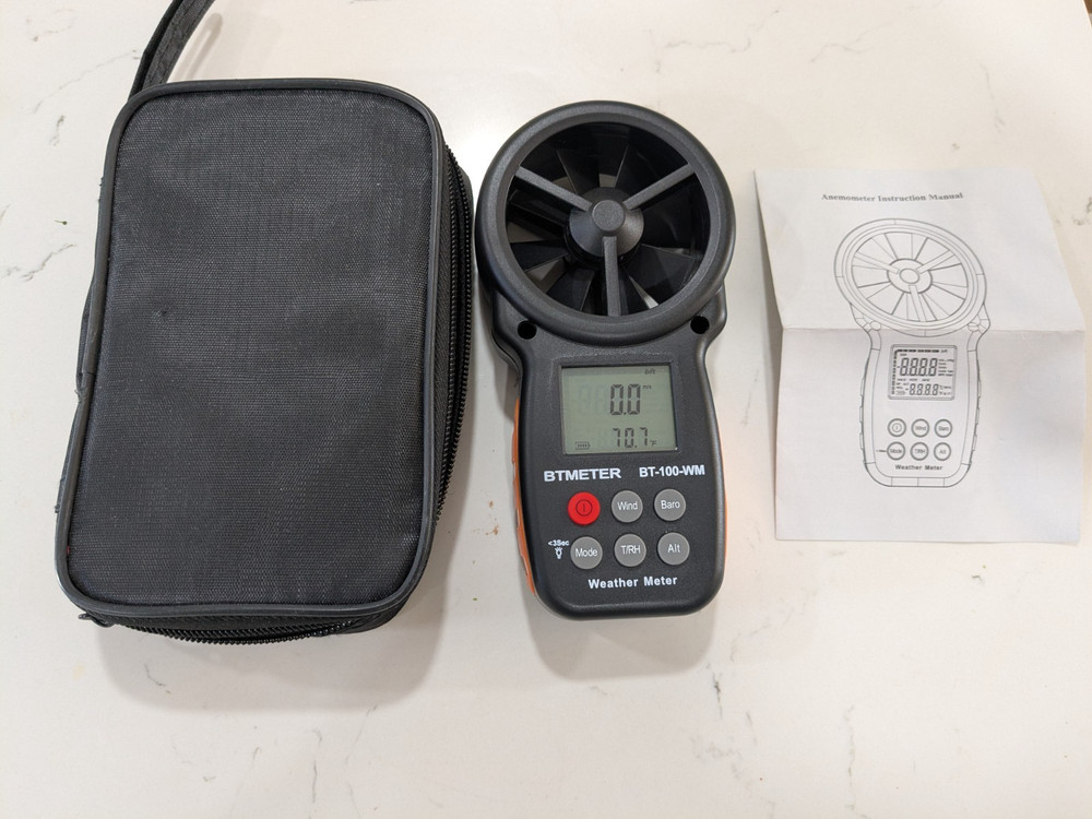 BTMETER BT-100-WM Handheld Digital Anemometer Wind Speed Meter