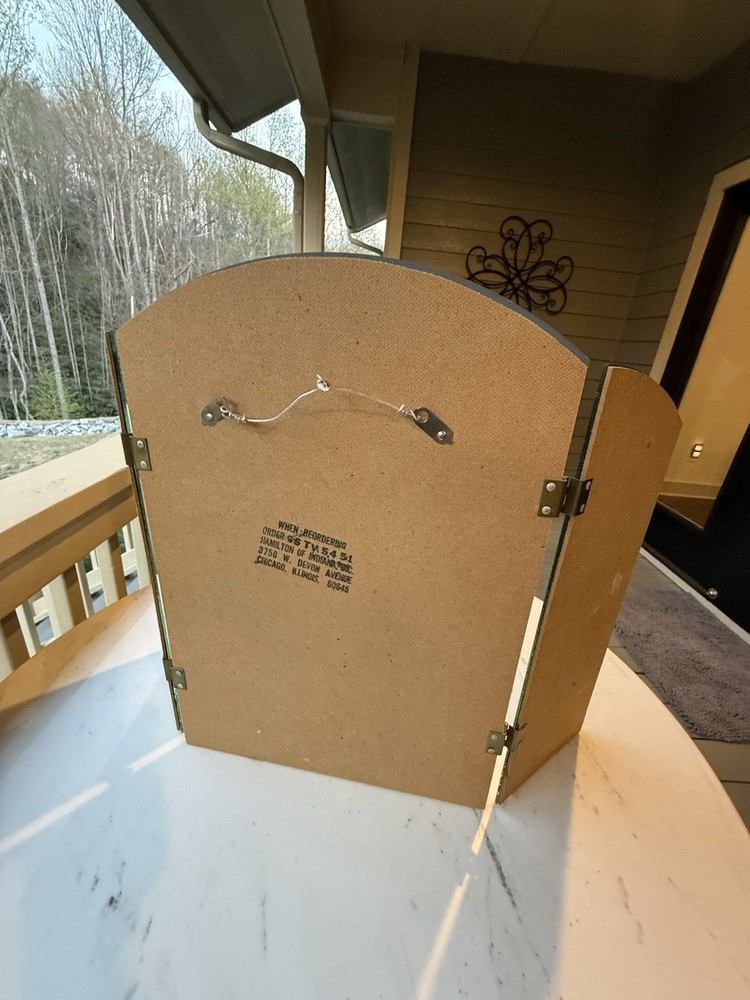 Antique Art Deco Tri Folding Mirror