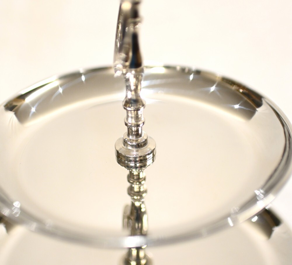 Silver Plate Cake Stand 3 Tiered Afternoon Tea