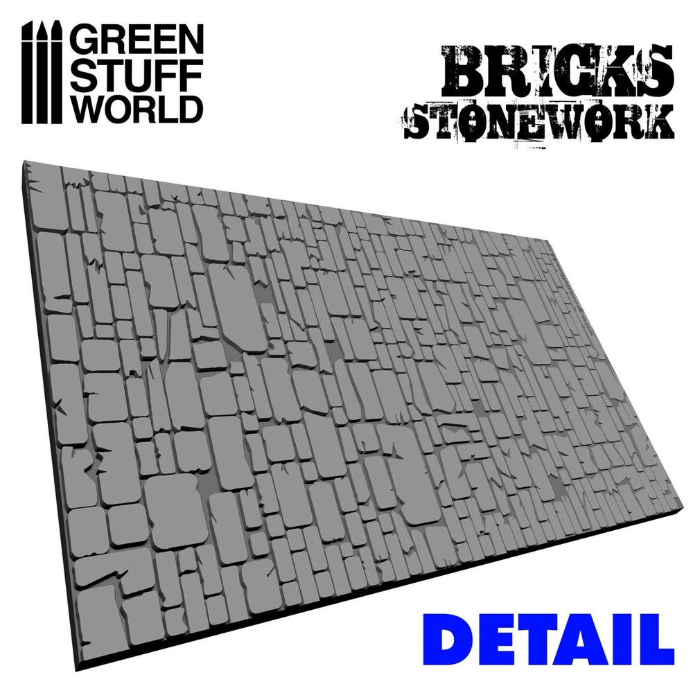 Rolling Pin - BRICKS Texture - Create your own bases - compatible with Warhammer