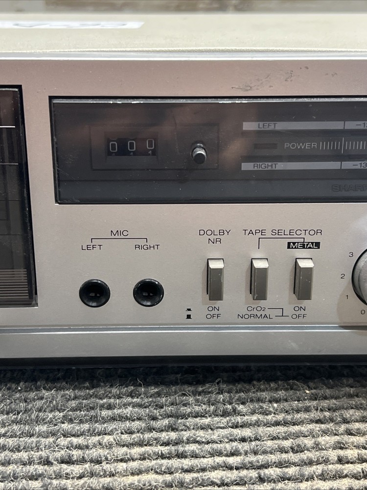 Used Sharp RT-100 Stereo Cassette Deck Dolby System - Powers On
