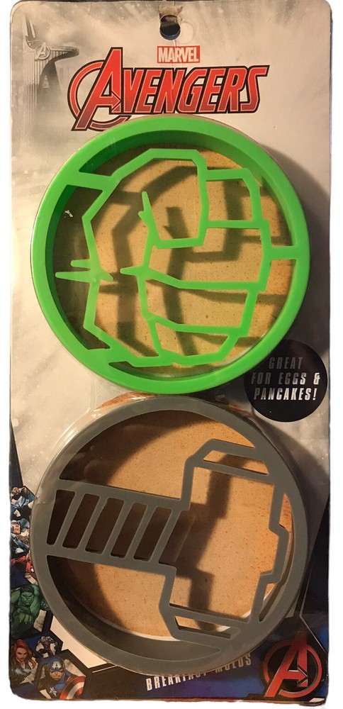 Marvel Avengers Hulk & Thor Silicone Breakfast Molds Great For Eggs & Pancakes