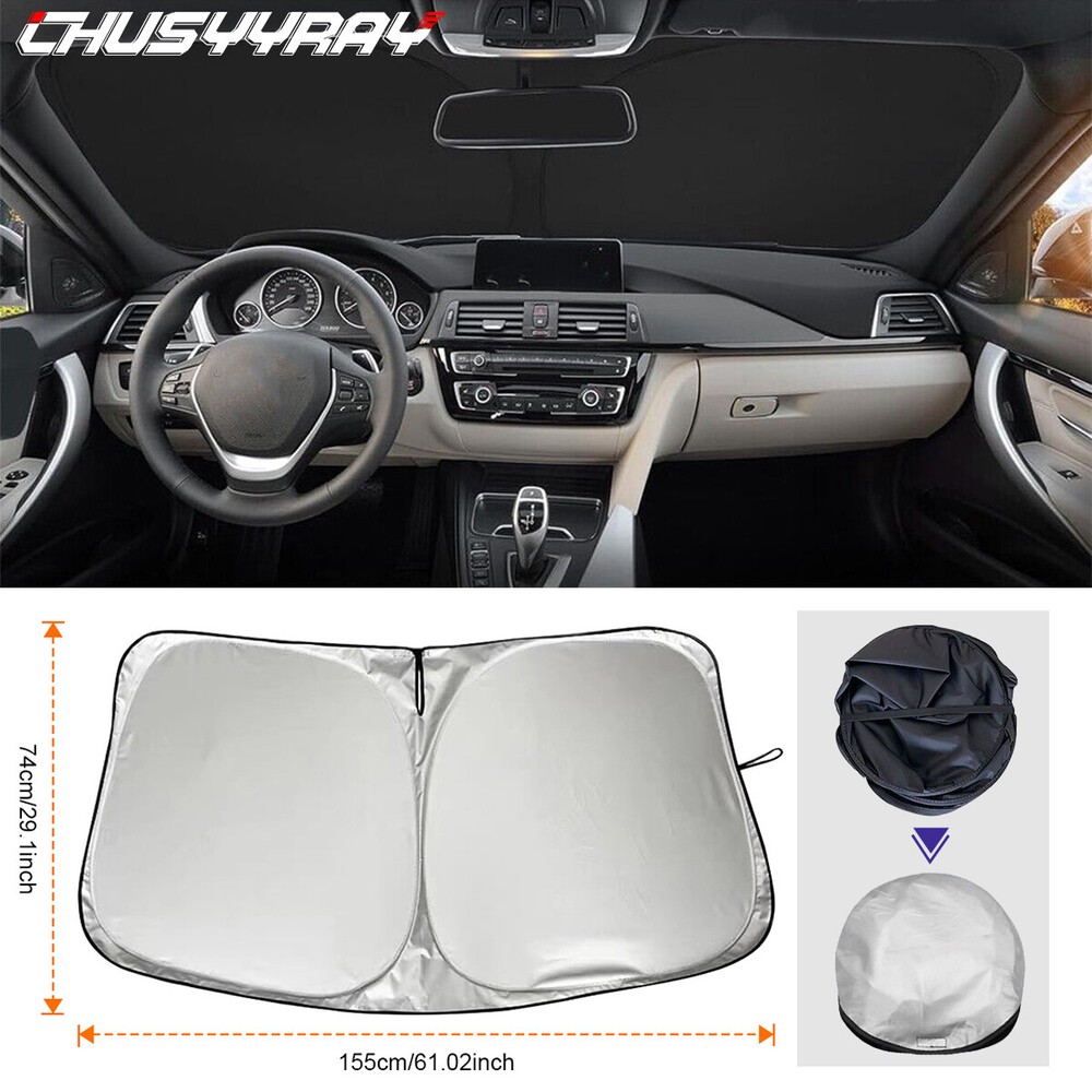 Sun Shade Foldable UV Block Cover Visor Shield For Chevrolet Silverado 2018