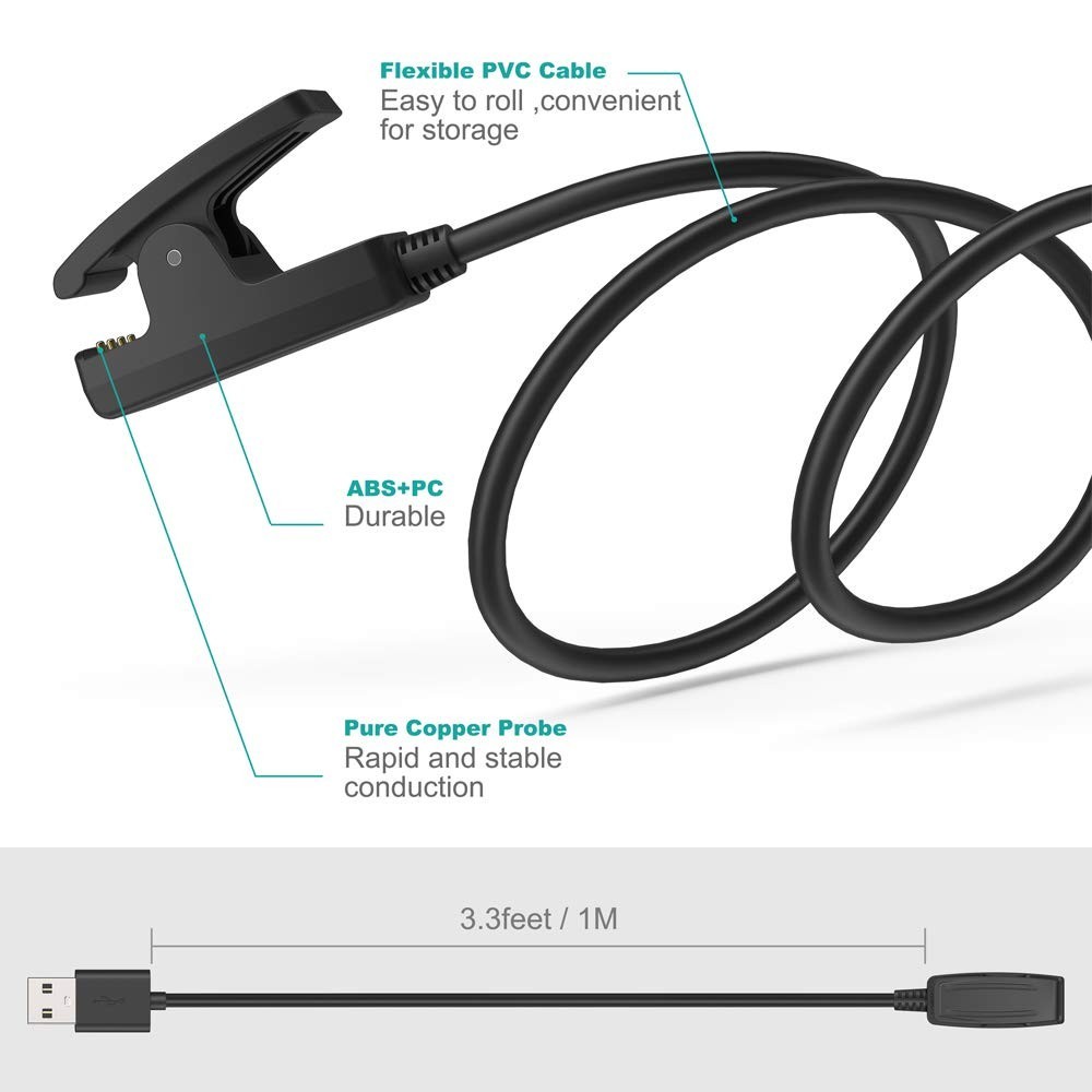 Universal USB Charging Cable for Garmin Devices - Lightweight & Compact 100cm
