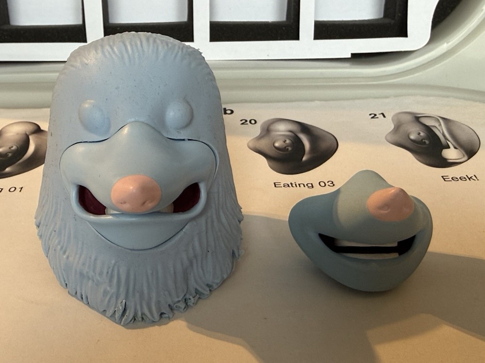 Norman Picklestripes TV Prop Test Possum Stop Motion Puppet Head Inc Faces