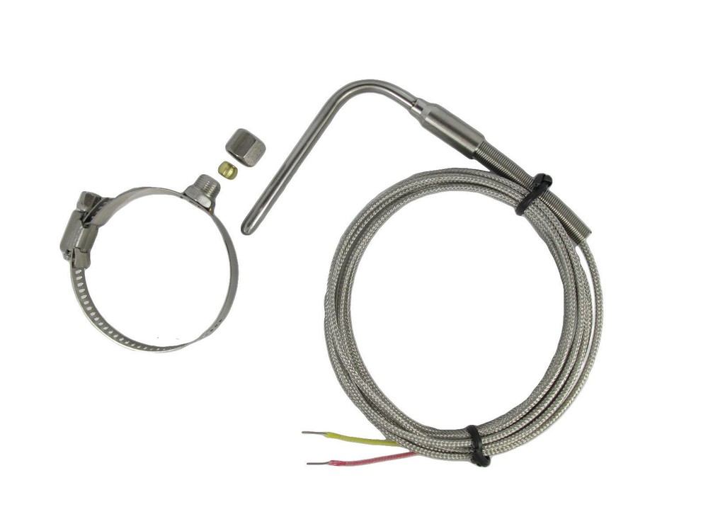 Temperature EGT Sensors K Type Clamp 1~2" & Adjustable Insert Length & 2m Cable