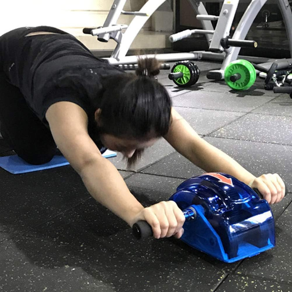 Ab Roller for Abs Workout - Abdominal Exercise Rollers with 4 Wheels blue