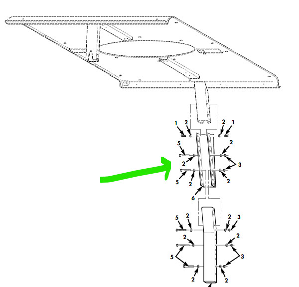HMMWV structural frame section B Pillar (LH and RH)