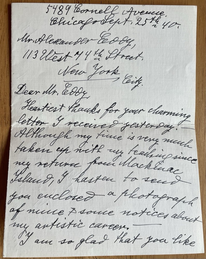 German Opera Singer Rosa Olitzka Autograph Letter (Good Content)