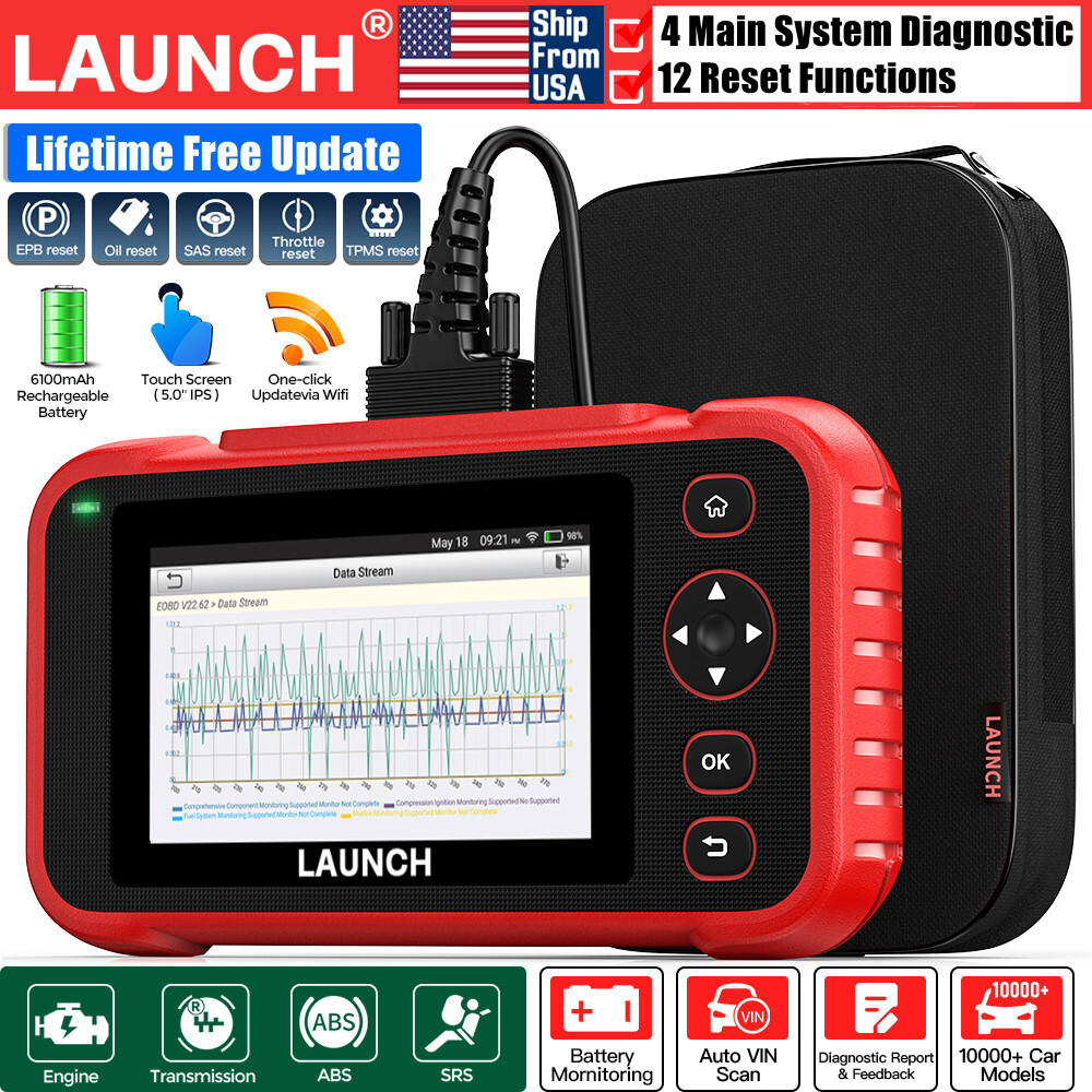LAUNCH CRP129i OBD2 Scanner ABS SRS Car Diagnostic Tool TCM Engine Code Reader