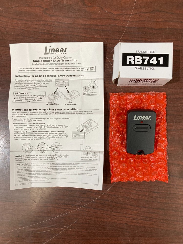 Linear RB741 Single Button Transmitter
