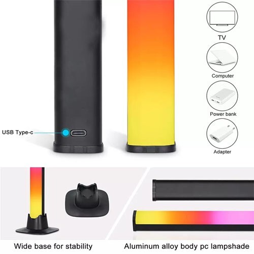 Smart LED Ambiance Backlight TV Light Bars Music Sync Kit APP & Remote