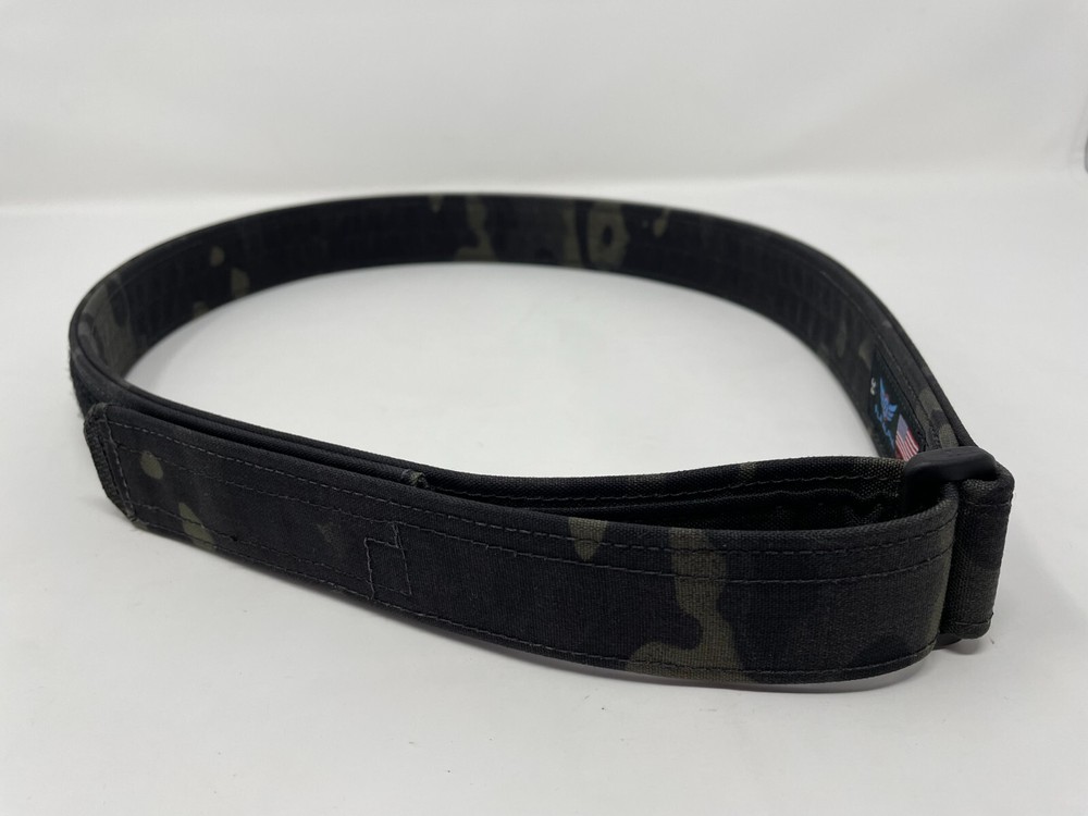 Blue Alpha Low Profile EDC Belt / Wrapped Black Multicam