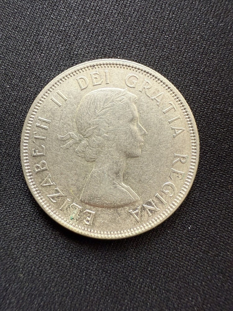1956 Canada 50 Cents Silver Coin