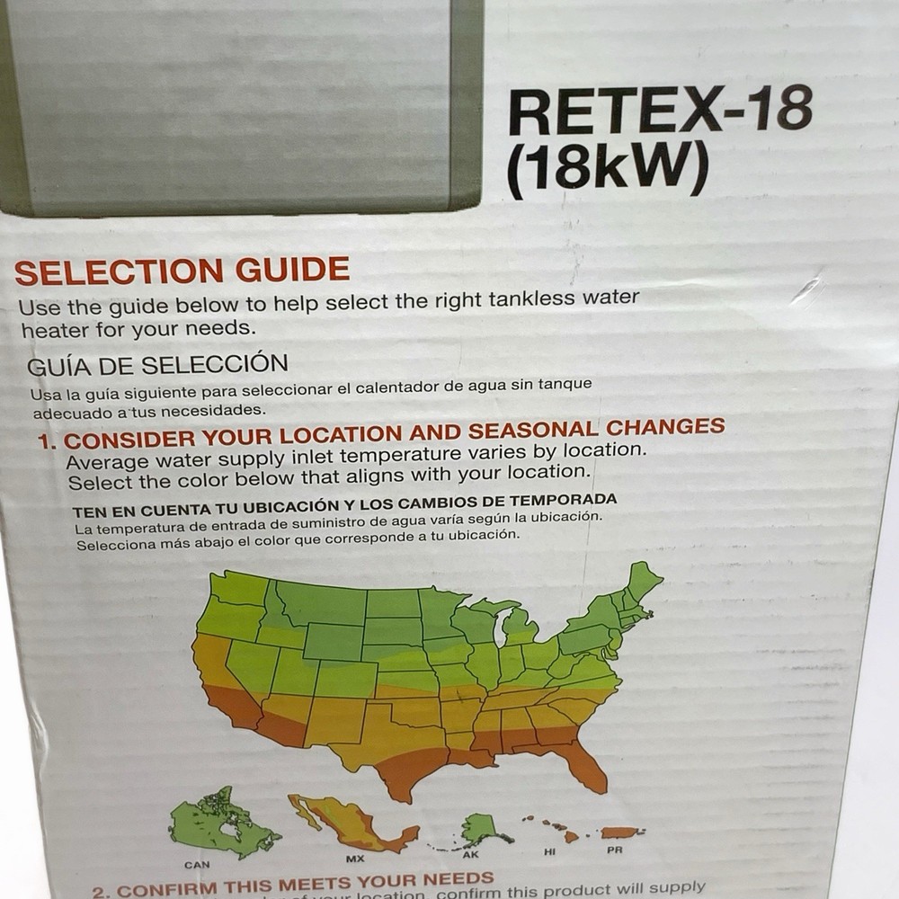 Rheem RETEX-18 Performance 18kW 3.5 GPM Electric Tankless Water Heater 240V NEW