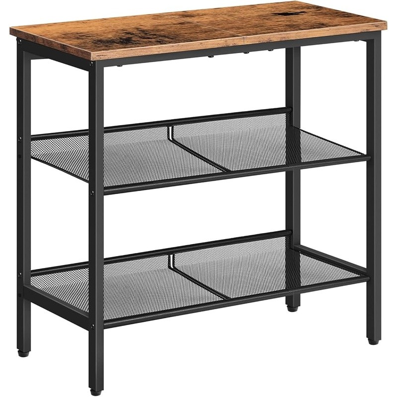 Stylish End Table Adjustable Mesh Shelf Multifunctional Side Table Small Spaces