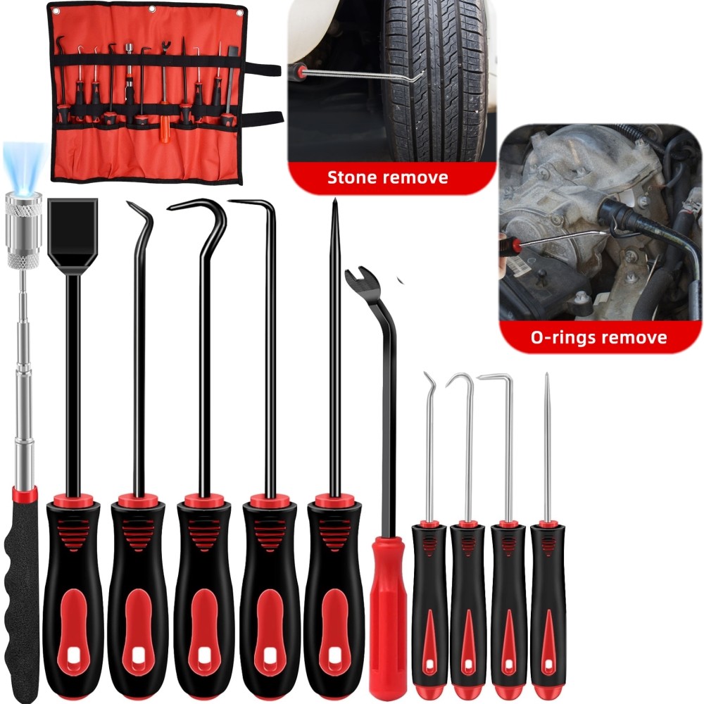 11Pc Precision Pick & Hook Set with Scraper and Magnetic Telescoping Tool Kit