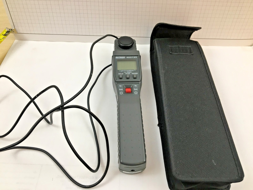 Extech 403125 Light Probe Meter with black case