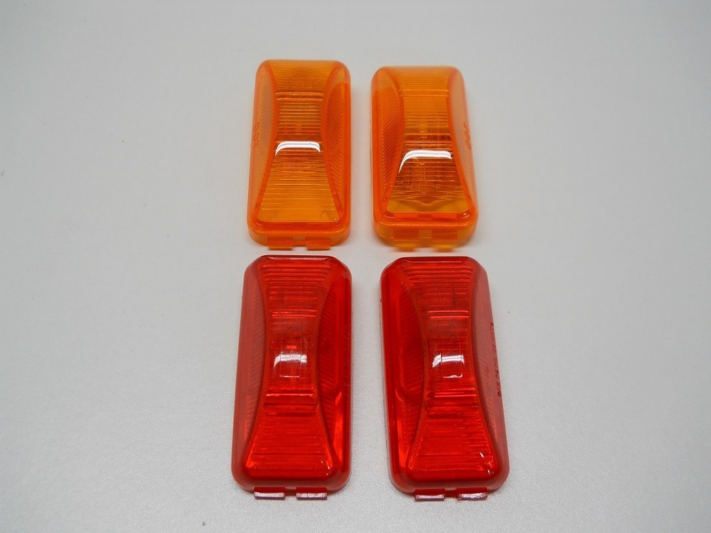 Incandescent 2.5" Amber (2) Red (2) Truck Trailer Clearance Side Marker Lights