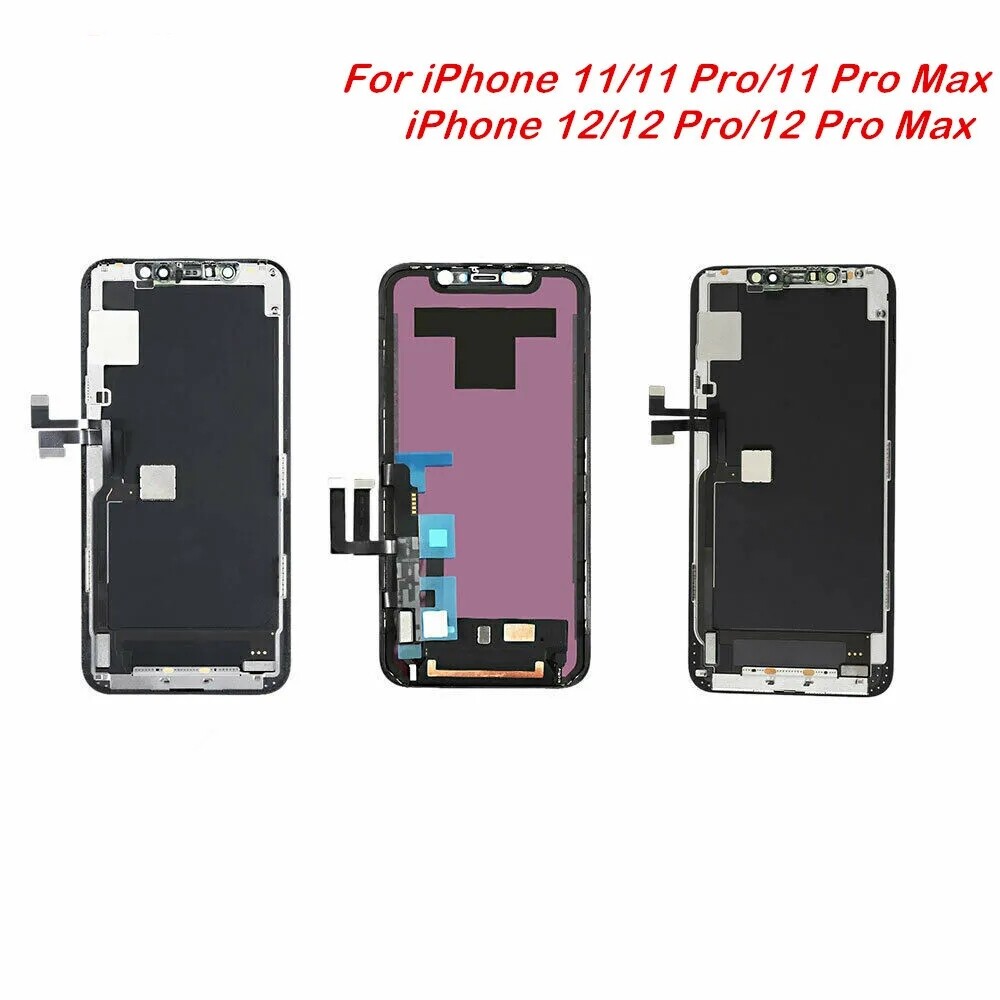 New For iPhone 11 12 Pro Max OLED LCD Display Touch Screen Digitizer Replacement
