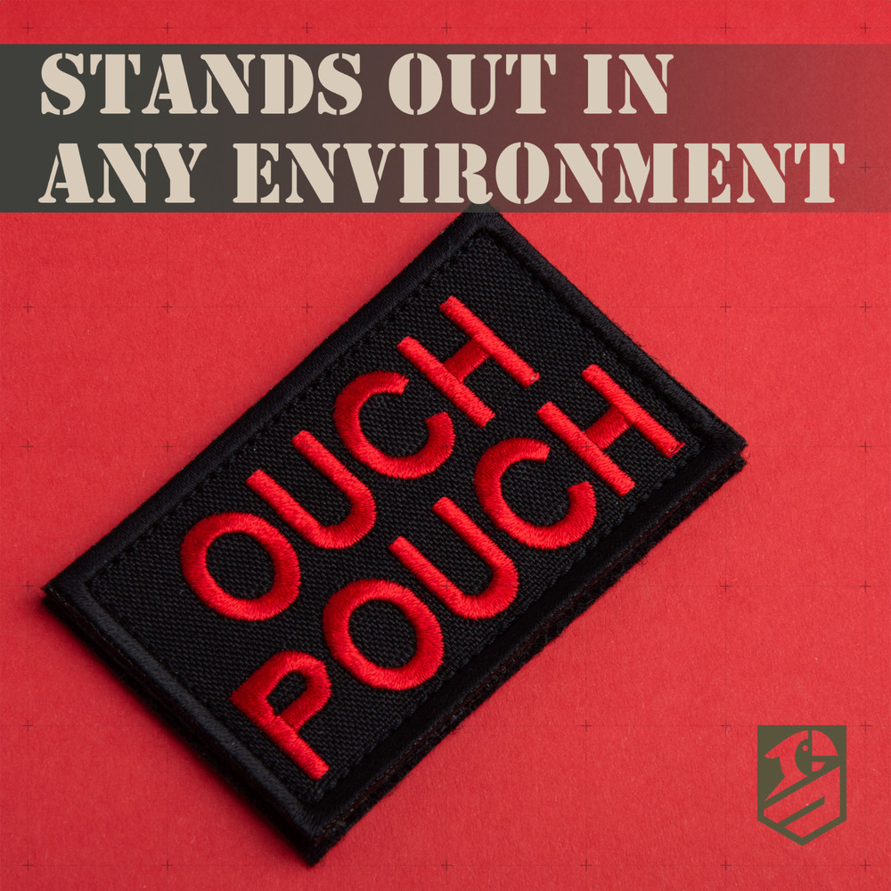 2Pcs Ouch Pouch Patch, Embroidered Medical Ems First Aid Patch