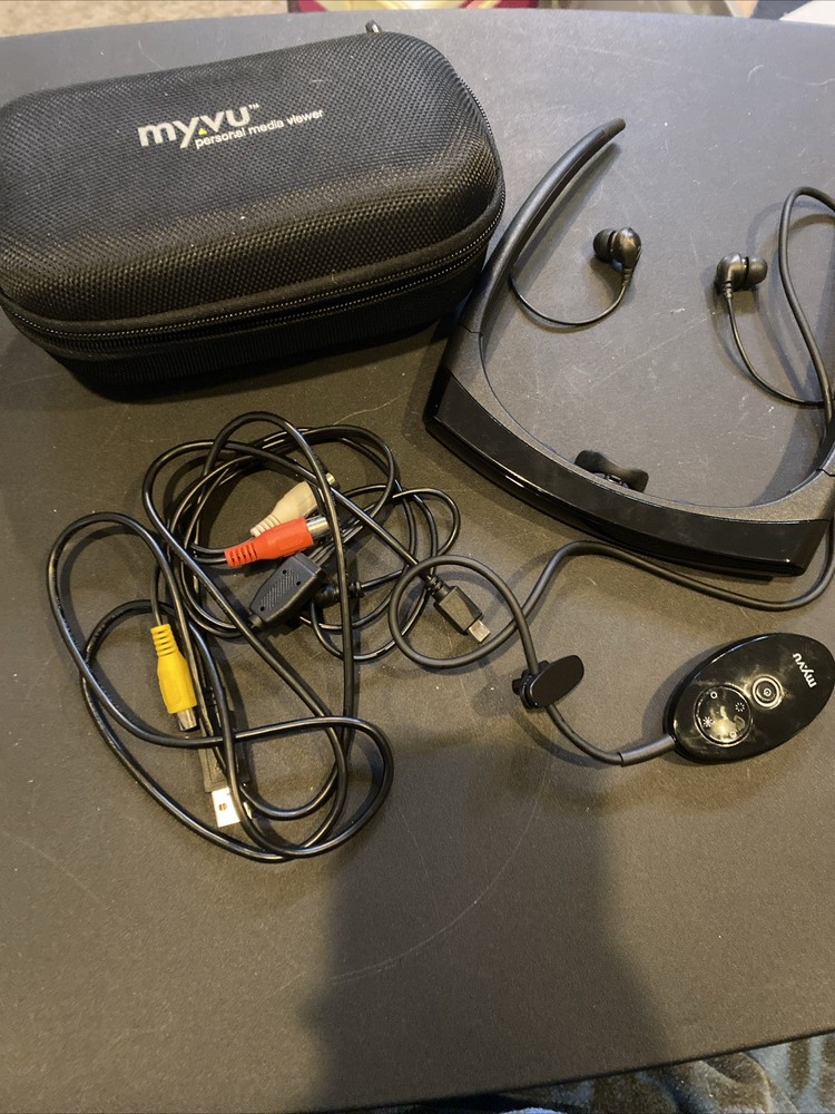 MyVu Solo Plus Personal Media Viewer Virtual Big-Screen iPod Glasses AV Cables