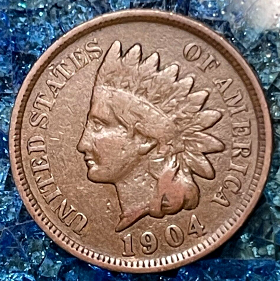 1904 INDIAN HEAD CENT  EARLY COPPER PENNY  PARTIAL LIBERTY