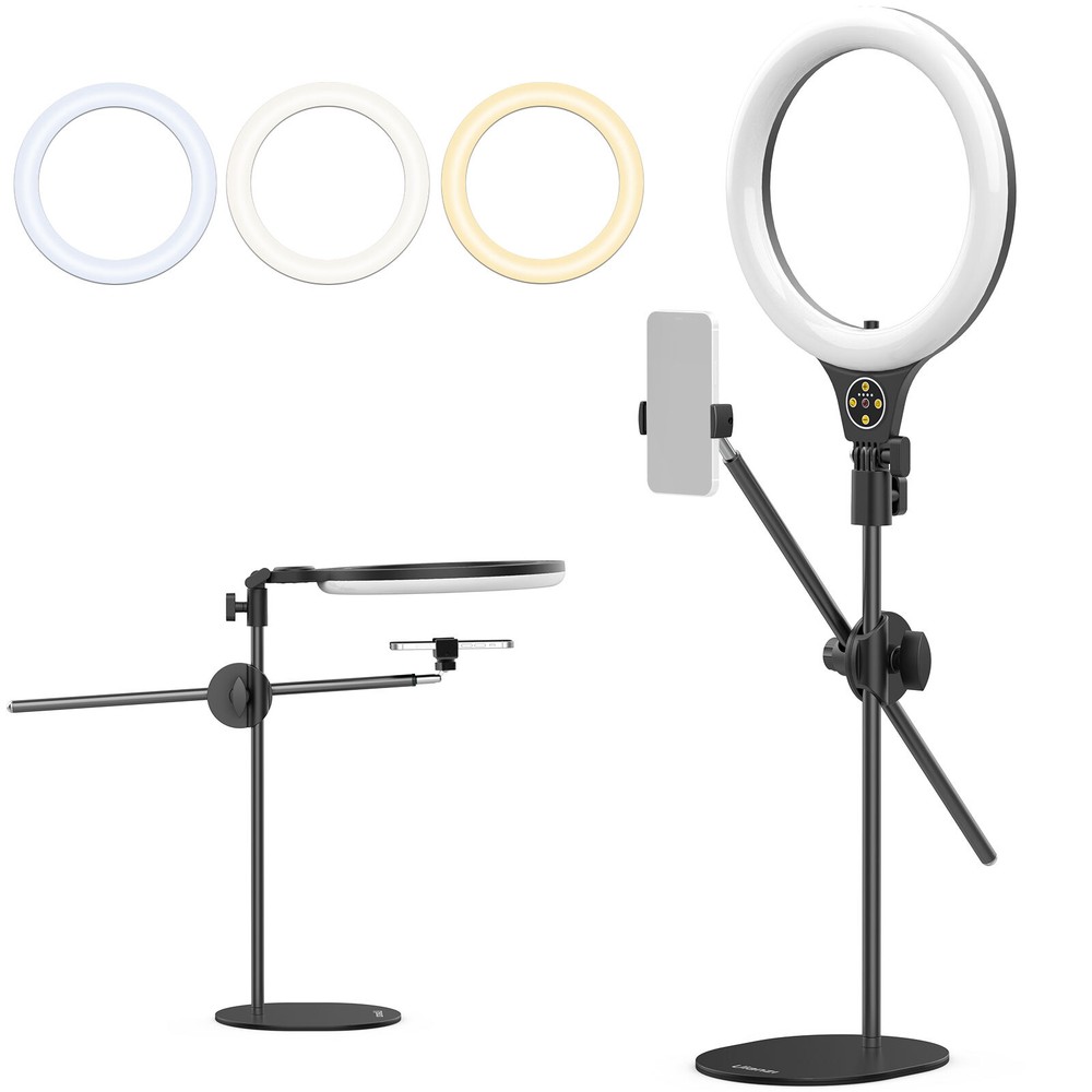 Ulanzi Desktop Ring Light Set with Overhead Shooting Bracket Fill Light