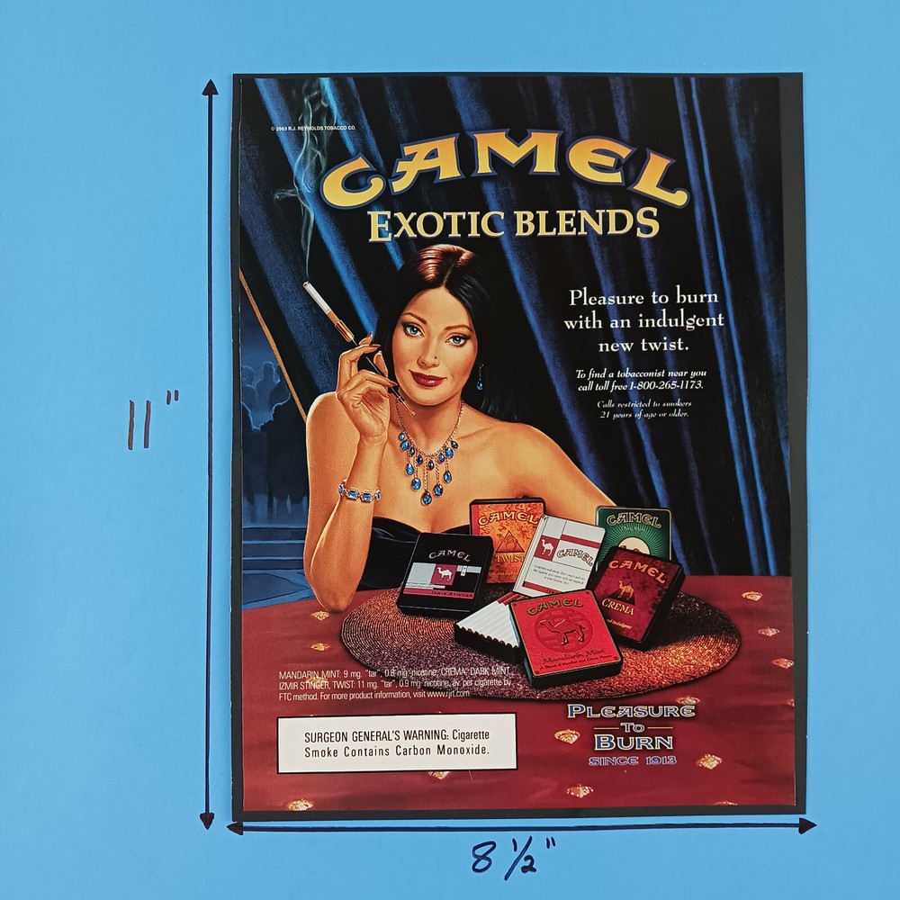 2003 Camel Exotic Blends Print Advertisement