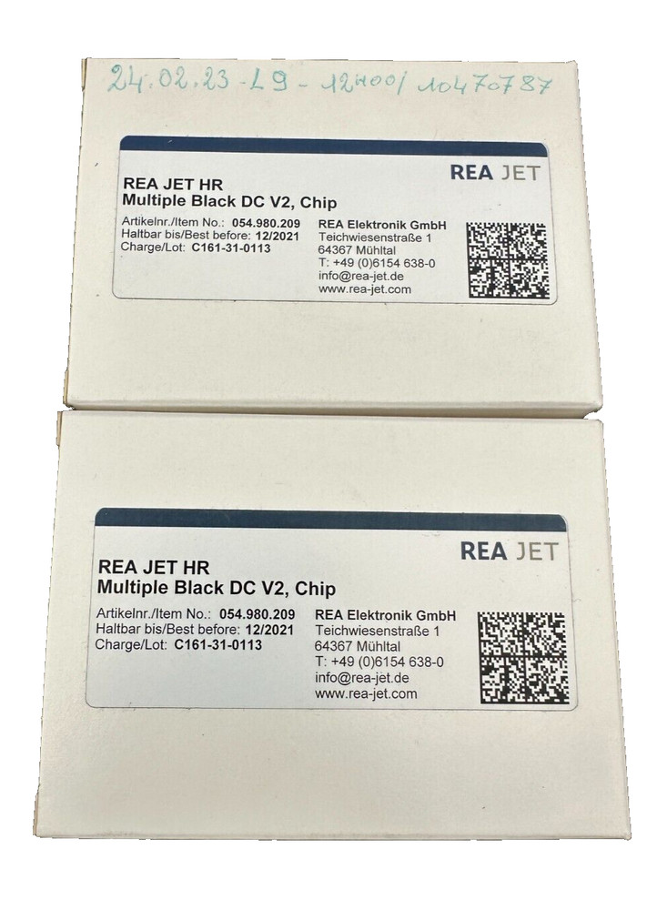 Rea Jet Hr 054.980.209 Multiple Black Dc V2 Ink Chip Bb:12/2021 X2Pc