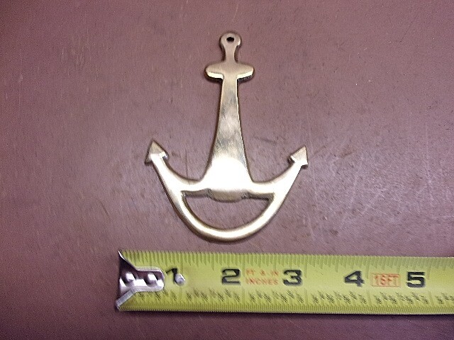 Vintage Solid Brass Nautical Theme Anchor Corkscrew & Bottle Opener Nice Pair!
