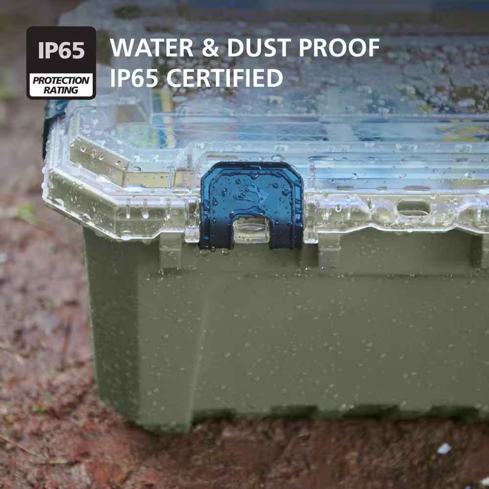 Husky Storage Container Bin Tote 2 Pack Heavy Duty Stackable Garage Workshop