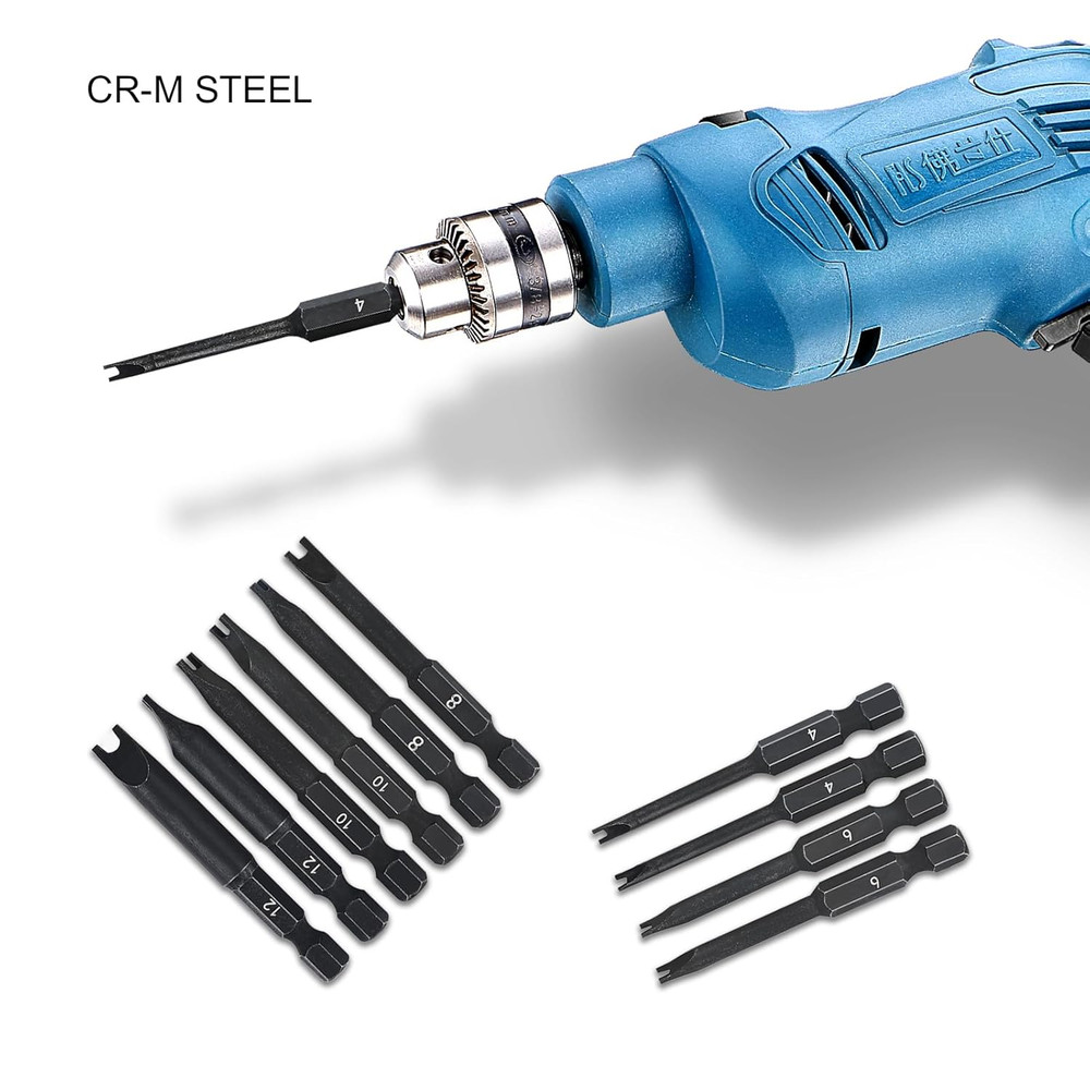 Spanner Bit Set (10 Pack - 2.3" Long Magnetic Heads) Spanner Fork Snake-Eye Secu