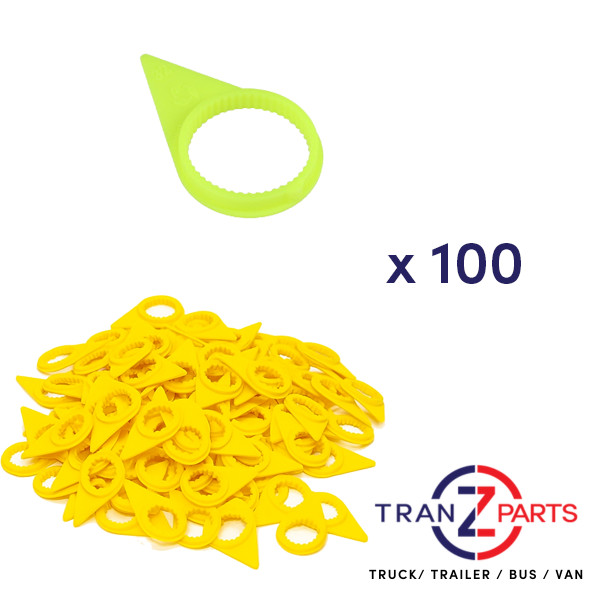 CHECKPOINT WHEEL NUT INDICATOR - 36MM YELLOW POINTER GENUINE x 100
