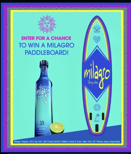 Milargo Tequila branded inflatable stand up paddle board