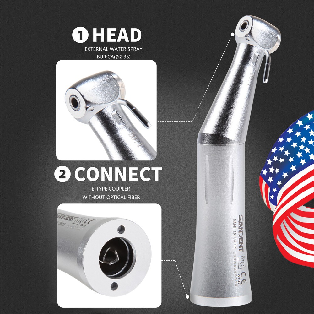 Dental Implant 20:1 Reduction Contra Angle Handpiece Push Button E-type tr