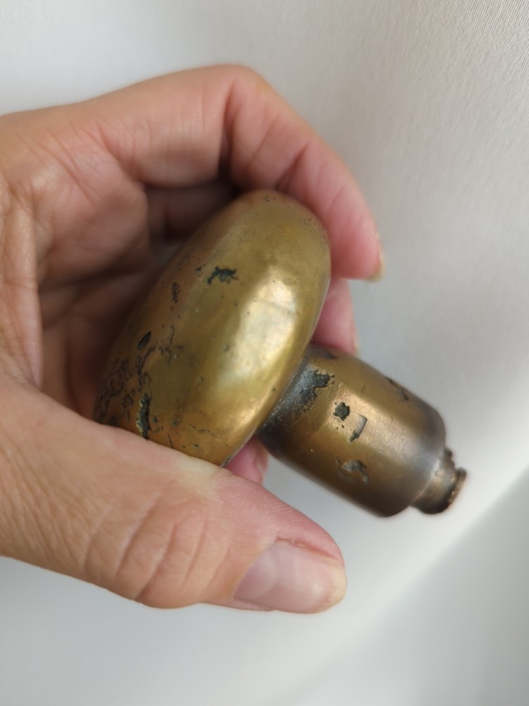 Antique Bronze pull front door knob Heavy **UNTESTED :-)**