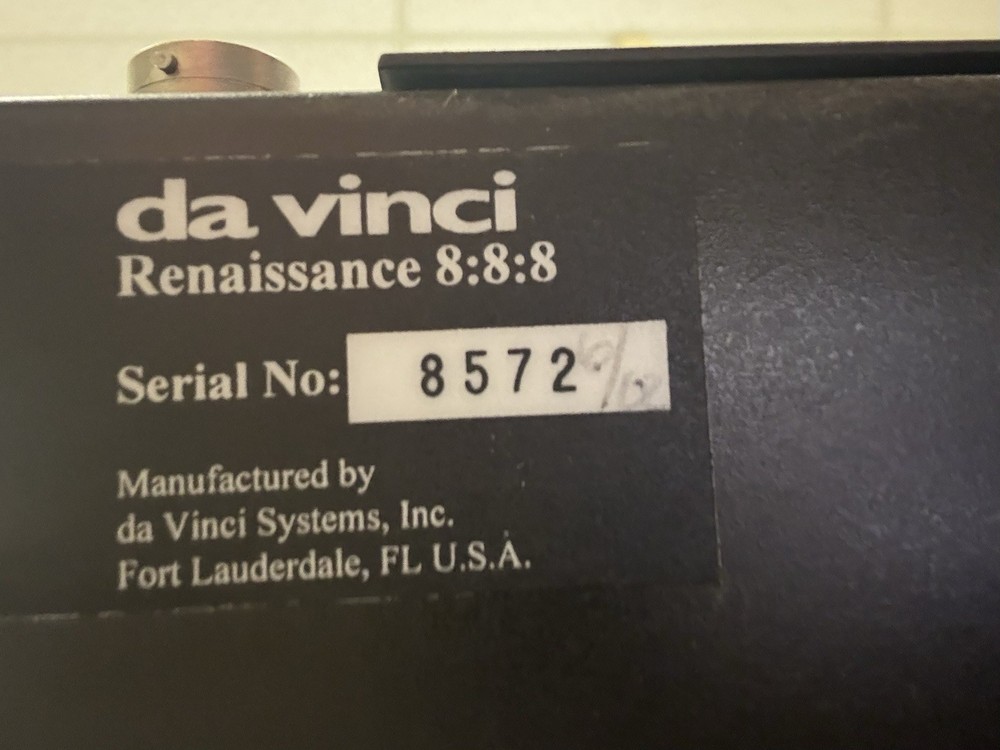 Da Vinci Renaissance 8:8:8 Control Panel Missing power adapter Sold AS-IS